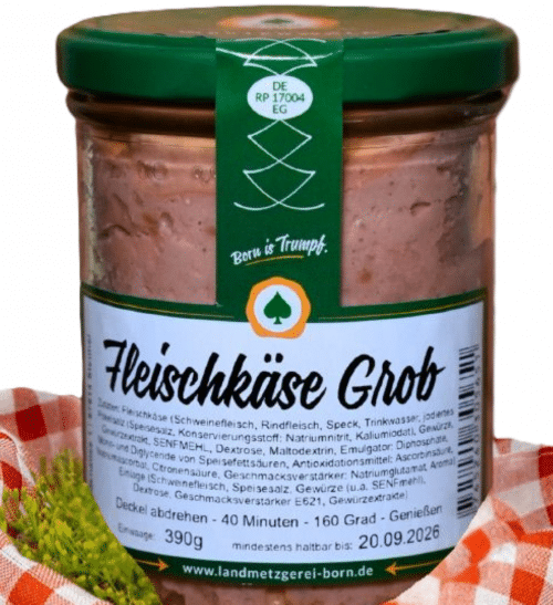 Pop Up Fleischkäse Grob Glas