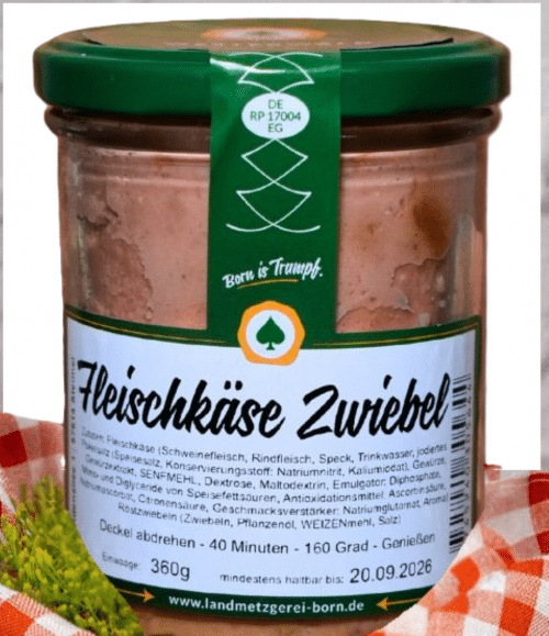 Pop Up Fleischkäse Zwiebel Glas