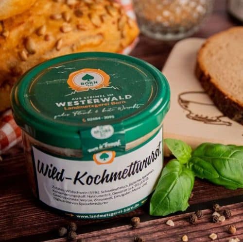 Wild-Kochmettwurst Glas